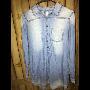 Blue jean t-shirt dress